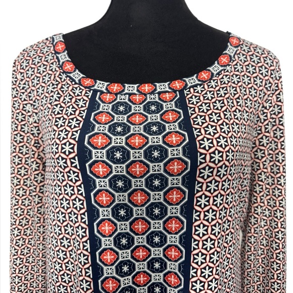 Max Studio Geo Print Long Sleeve Dress - Picture 2 of 9